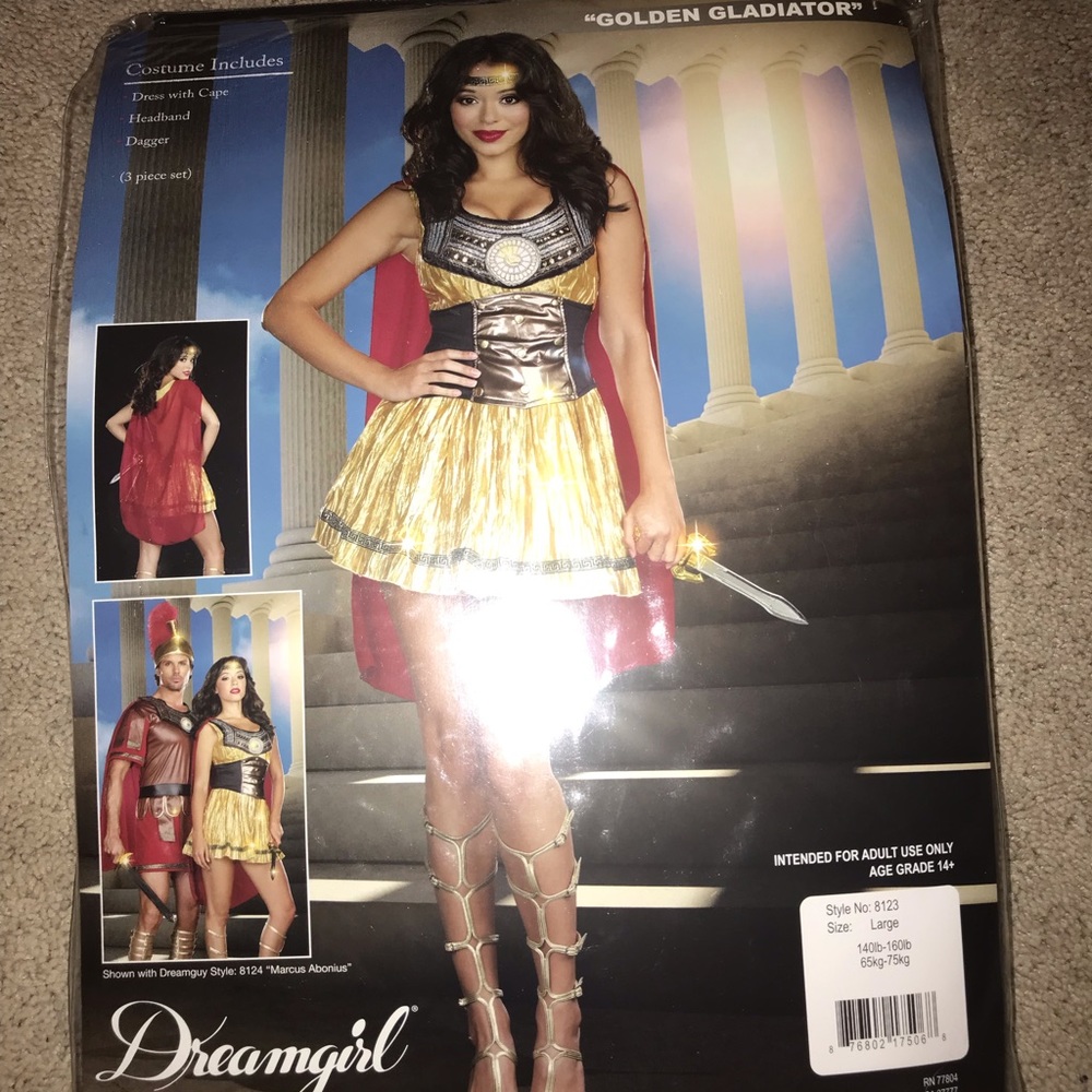 NWT Golden Gladiator Halloween Costume